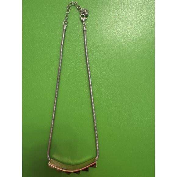 Studded Necklace Silver Rose Gold Statement Costume Jewelry Goth Gothic - Picture 3 of 4